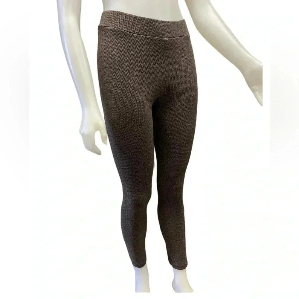 Isle Brown High Rise Chevron Pattern  Leggings Size Small